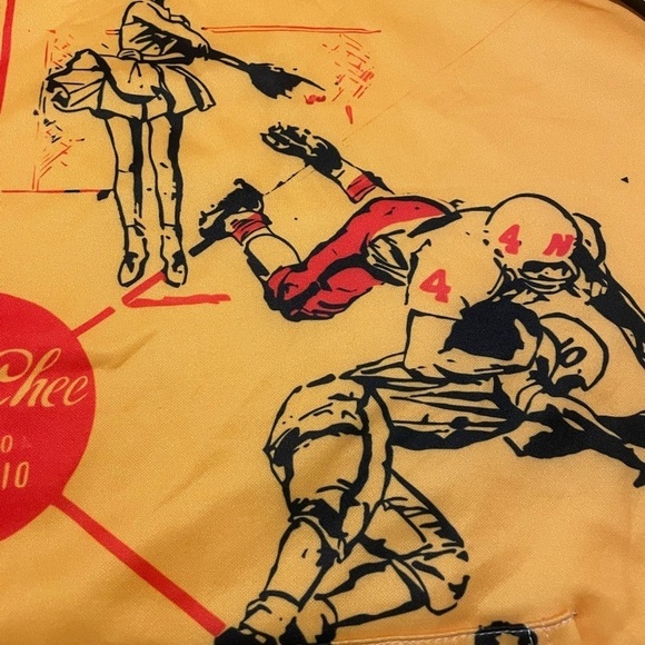 Pee Chee Hoodie, unisex Retro Vibe School Folder sweatshirt Yellow Red Hoodie - Picture 8 of 9